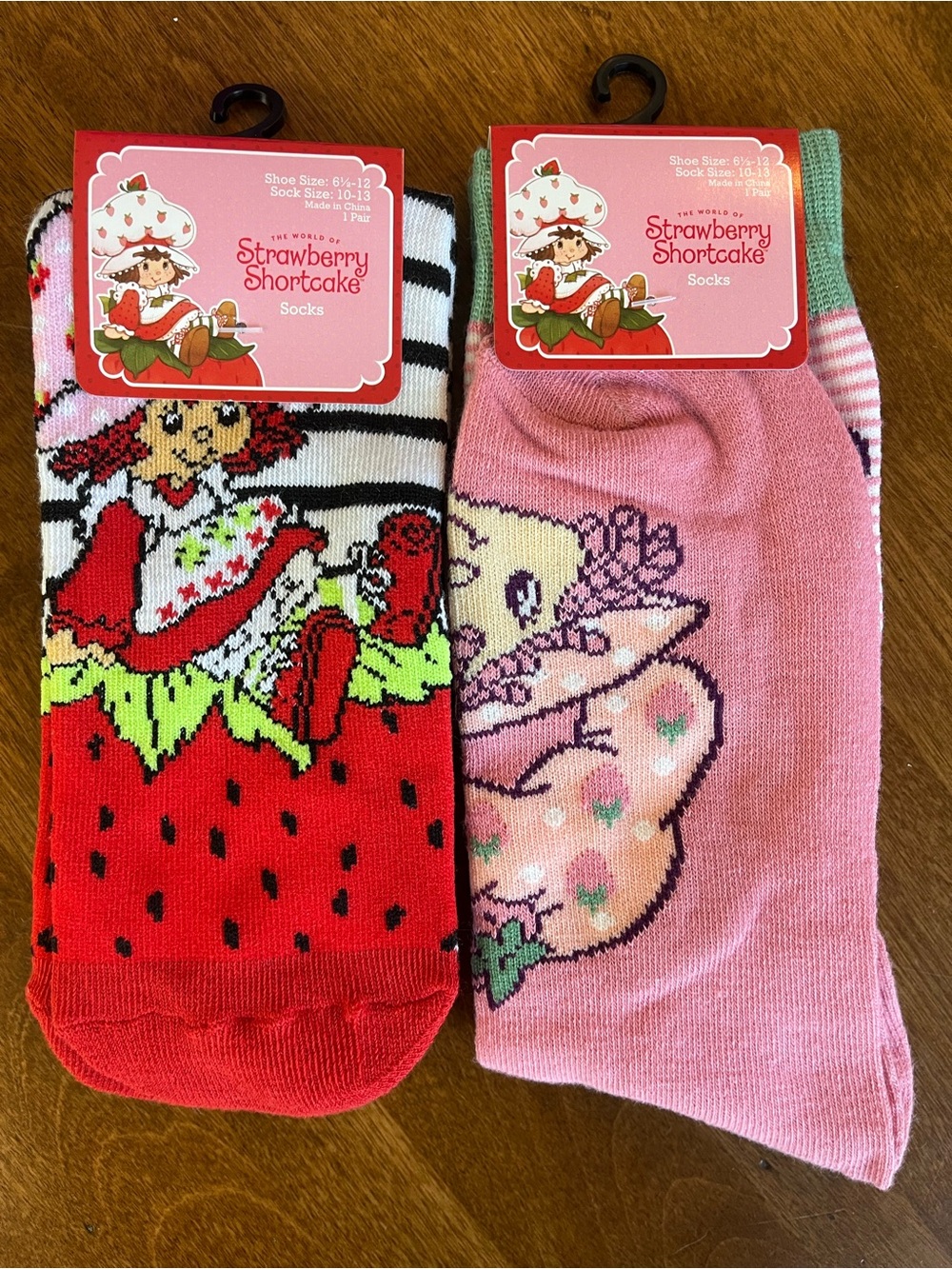 Strawberry Shortcake Crew Socks - Red & Pink QTY 2 New with tags